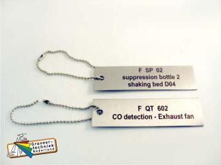 RVS laser graveren label tagplate met ketting